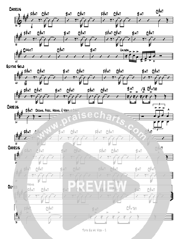 Tu Ya Es Mi Vida Rhythm Chart (Cindy Cruse Ratcliff)