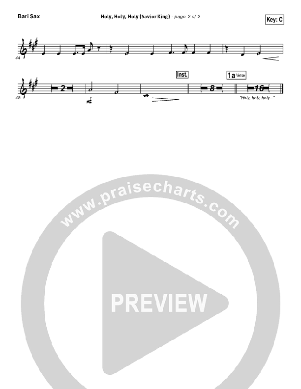 Holy Holy Holy (Savior King) Bari Sax (Gateway Worship)