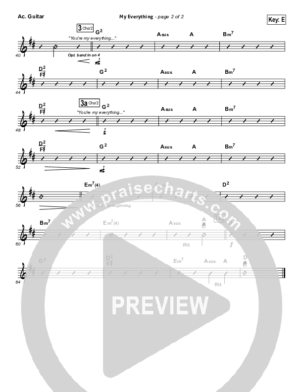 My Everything Acoustic Guitar (Gateway Worship)