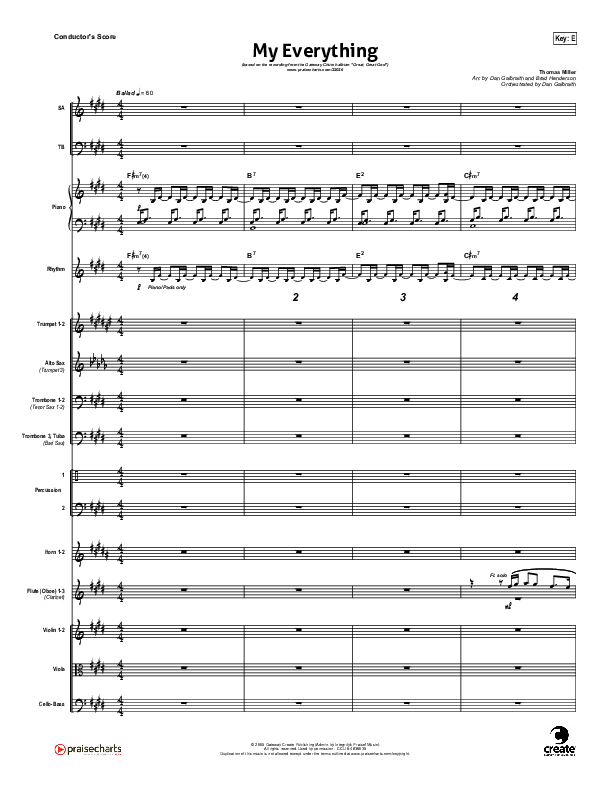 My Everything Conductor's Score (Gateway Worship)