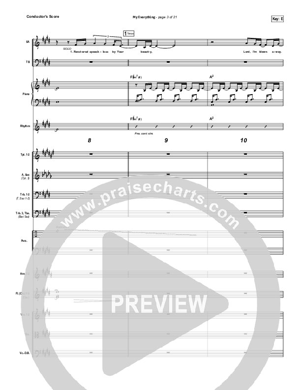 My Everything Conductor's Score (Gateway Worship)