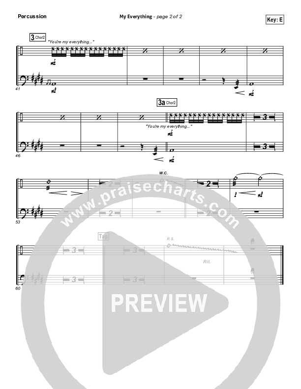 My Everything Percussion (Gateway Worship)