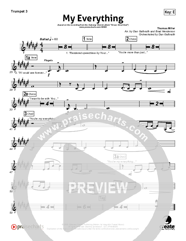 My Everything Trumpet 3 (Gateway Worship)