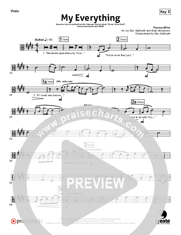 My Everything Viola (Gateway Worship)