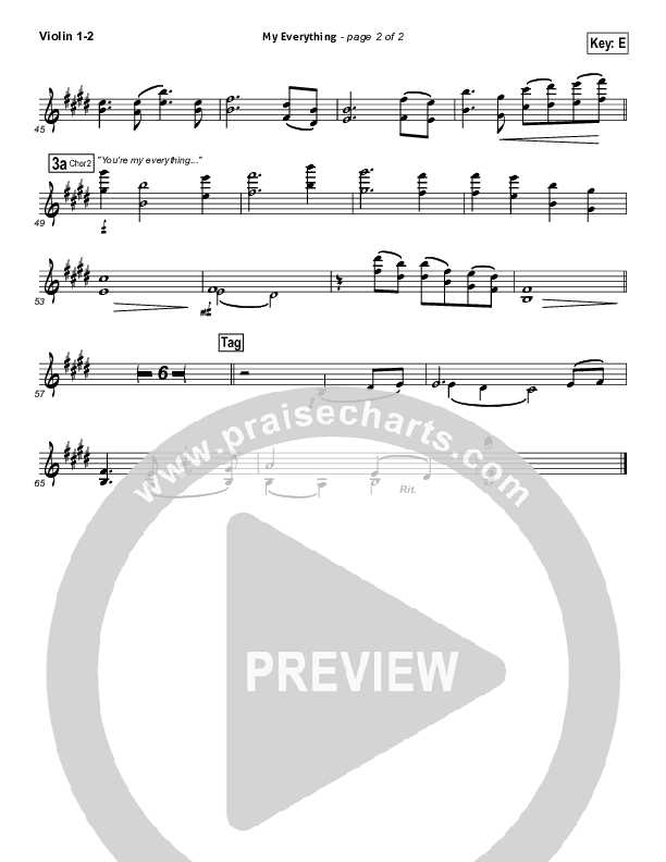 My Everything Violin 1/2 (Gateway Worship)