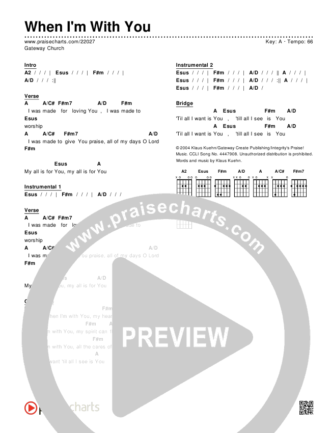 When I'm With You Chords & Lyrics (Gateway Worship)