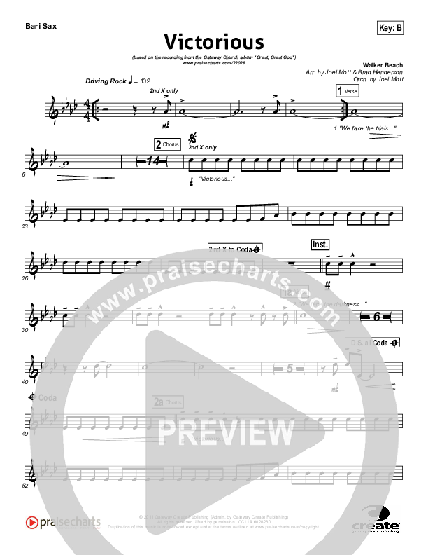 Victorious Bari Sax (Gateway Worship)