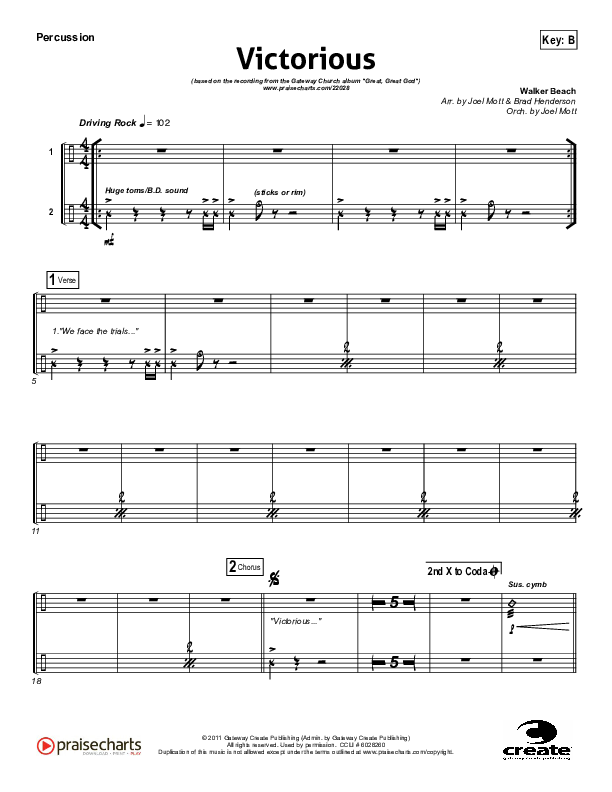 Victorious Percussion (Gateway Worship)