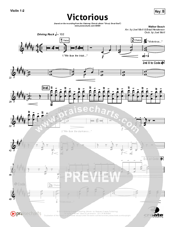 Victorious Violin 1/2 (Gateway Worship)