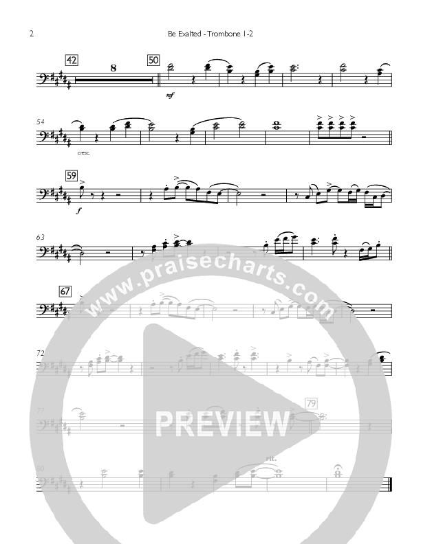 Be Exalted Trombone 1/2 (Concord Worship / Destiny Rambo McGuire)