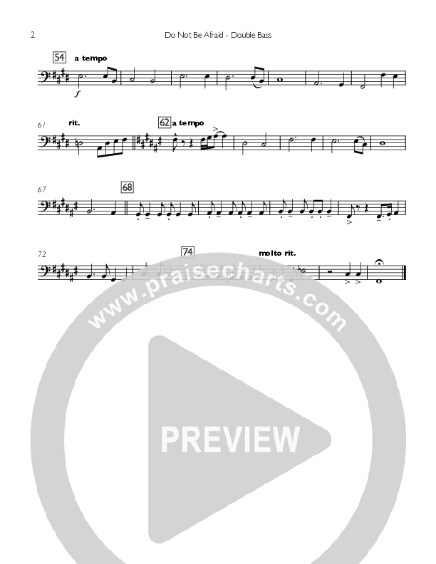 Do Not Be Afraid Double Bass (Concord Worship / Shane McConnell)