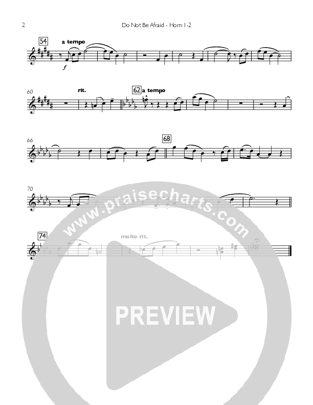 Do Not Be Afraid French Horn 1/2 (Concord Worship / Shane McConnell)