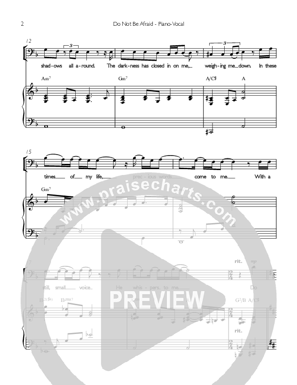 Do Not Be Afraid Piano/Vocal (SATB) (Concord Worship / Shane McConnell)