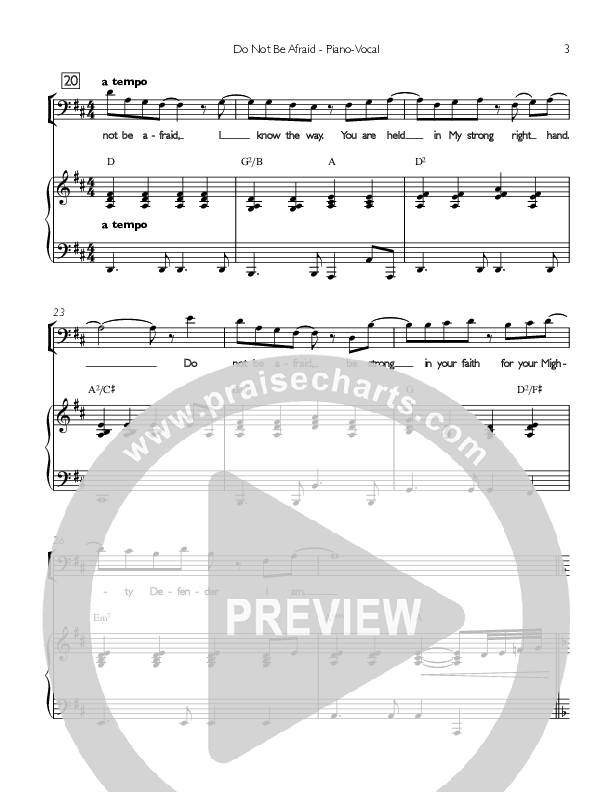 Do Not Be Afraid Piano/Vocal (SATB) (Concord Worship / Shane McConnell)