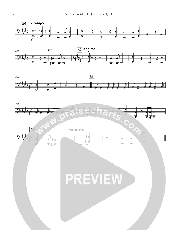 Do Not Be Afraid Trombone 3/Tuba (Concord Worship / Shane McConnell)