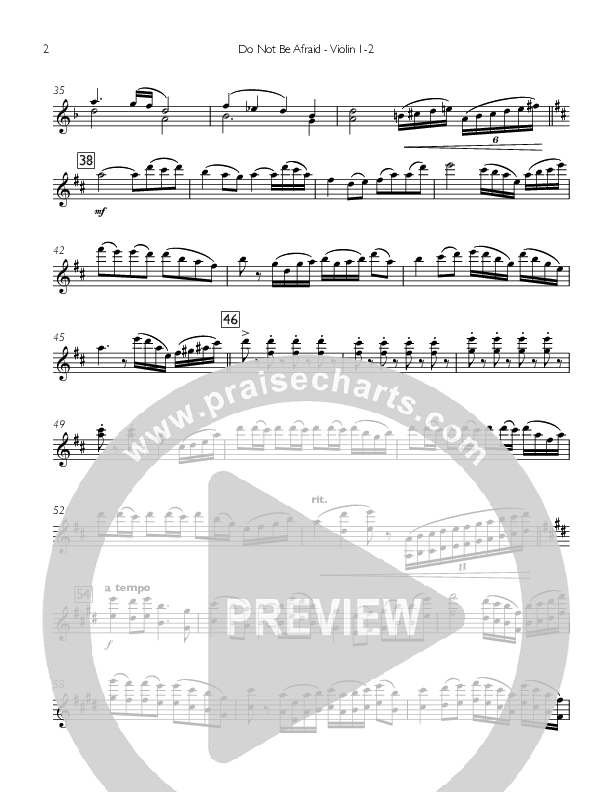 Do Not Be Afraid Violin 1/2 (Concord Worship / Shane McConnell)