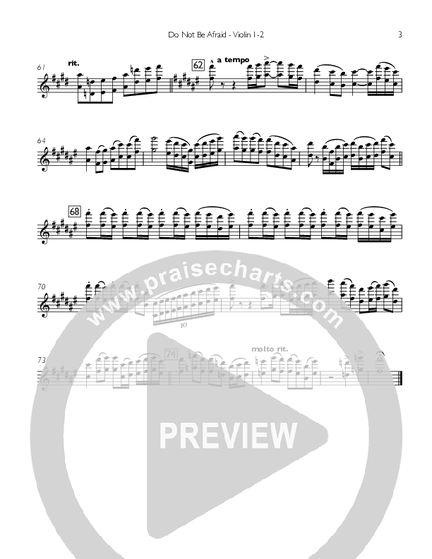 Do Not Be Afraid Violin 1/2 (Concord Worship / Shane McConnell)