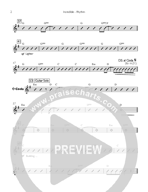 Incredible Rhythm Chart (Concord Worship / Mike Haight)