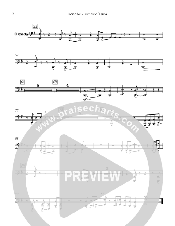Incredible Trombone 3/Tuba (Concord Worship / Mike Haight)