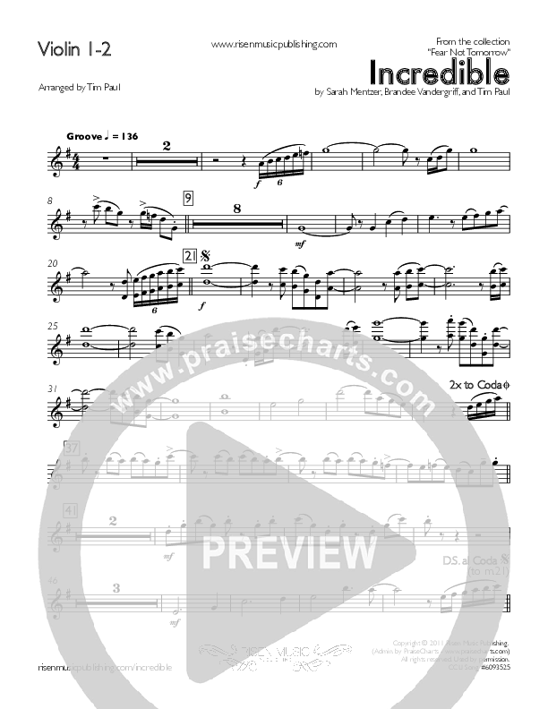 Incredible Violin 1/2 (Concord Worship / Mike Haight)