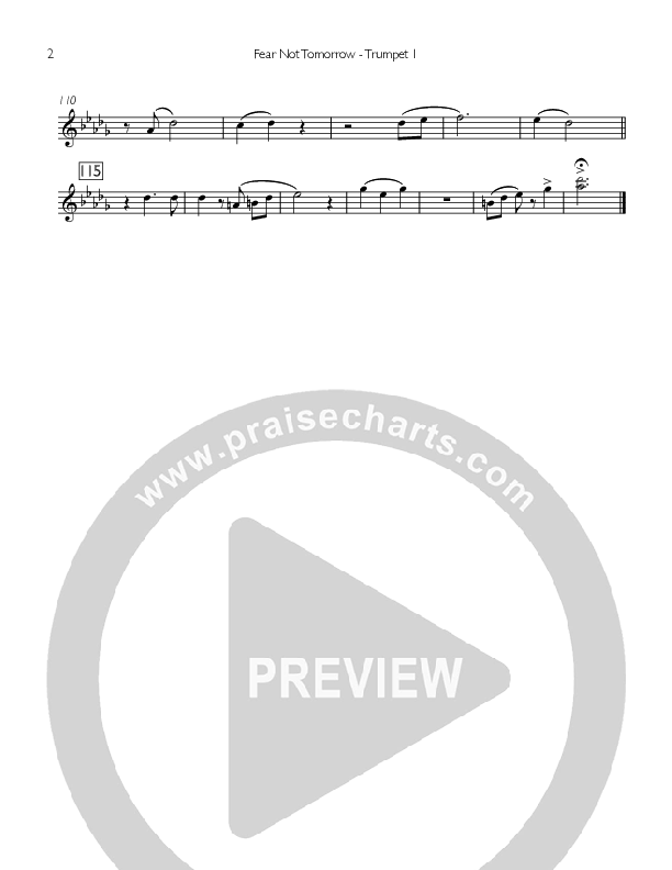 Fear Not Tomorrow Trumpet 1 (Concord Worship / Sarah Mentzer)