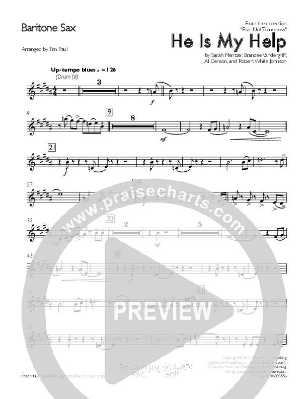 He Is My Help Bari Sax (Concord Worship / Michael O'Hara)