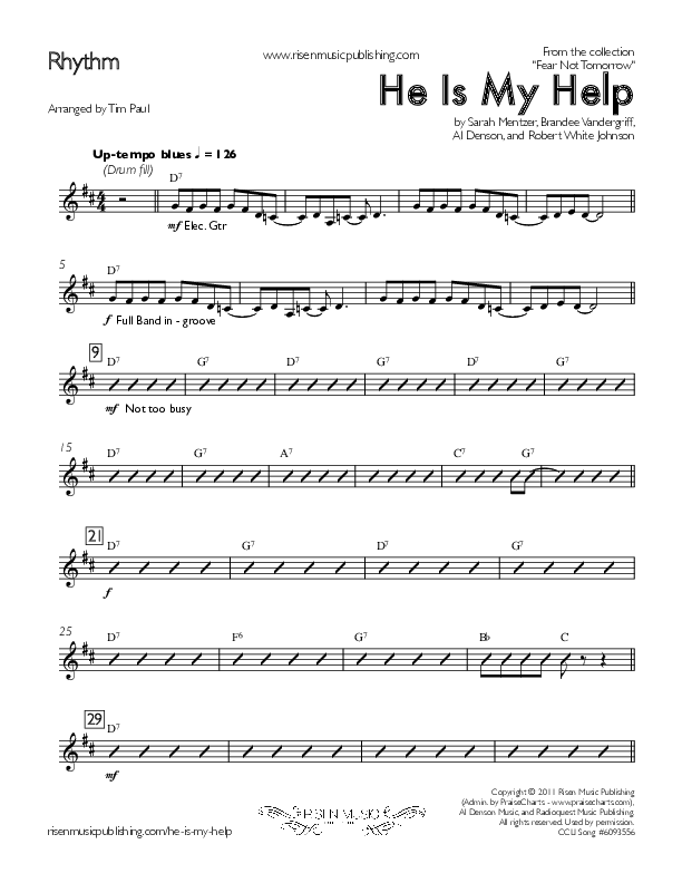 He Is My Help Rhythm Chart (Concord Worship / Michael O'Hara)