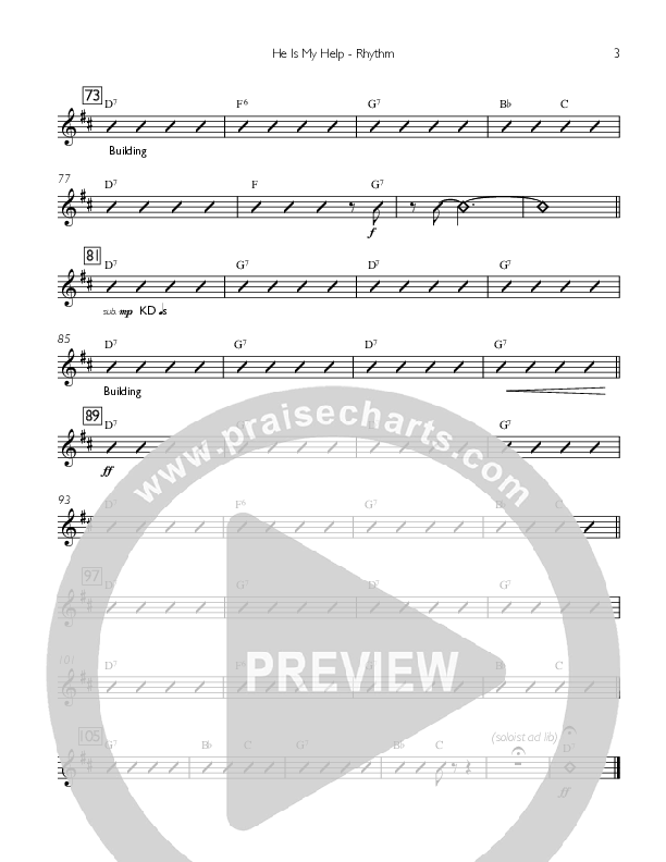 He Is My Help Rhythm Chart (Concord Worship / Michael O'Hara)
