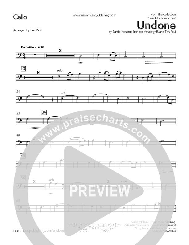 Undone Cello (Concord Worship / Julie Elias)