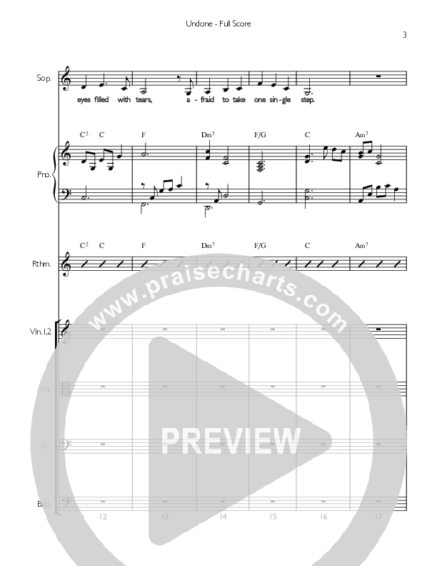 Undone Conductor's Score (Concord Worship / Julie Elias)