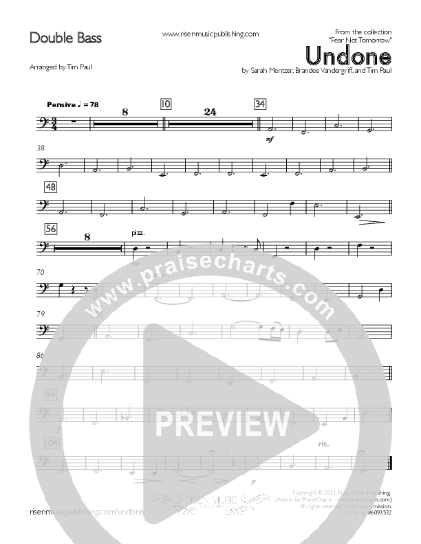 Undone Double Bass (Concord Worship / Julie Elias)