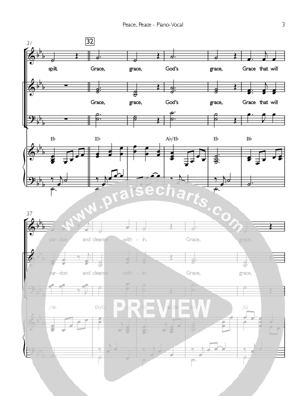 Peace Peace Piano/Vocal (Concord Worship / Lisa Bevill)