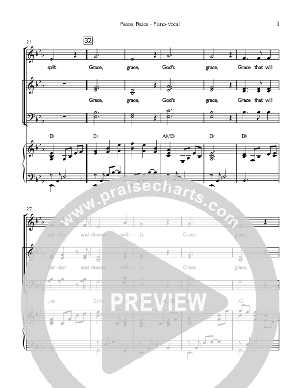 Peace Peace Piano/Vocal (Concord Worship / Lisa Bevill)