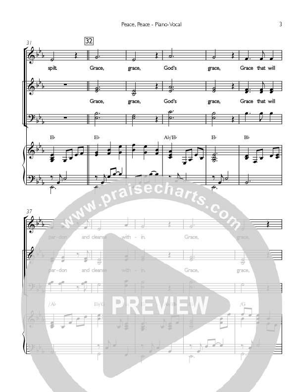 Peace Peace Piano/Vocal (SATB) (Concord Worship / Lisa Bevill)