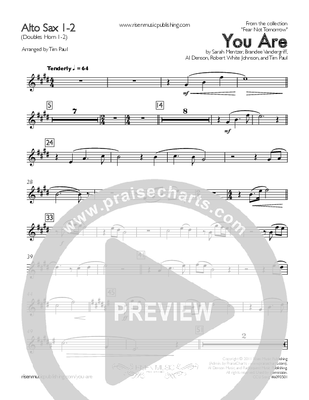 You Are Alto Sax (Concord Worship / David Wise / Sarah Mentzer)