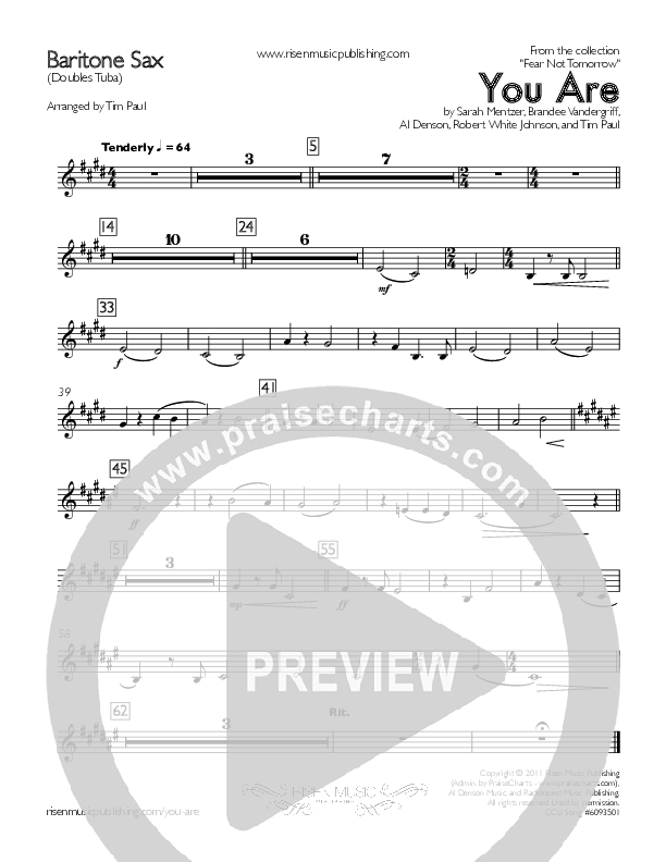 You Are Bari Sax (Concord Worship / David Wise / Sarah Mentzer)