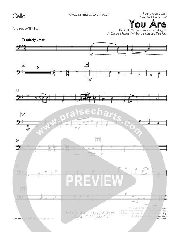 You Are Cello (Concord Worship / David Wise / Sarah Mentzer)