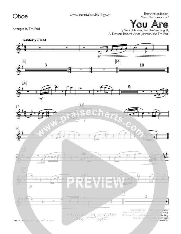 You Are Oboe (Concord Worship / David Wise / Sarah Mentzer)