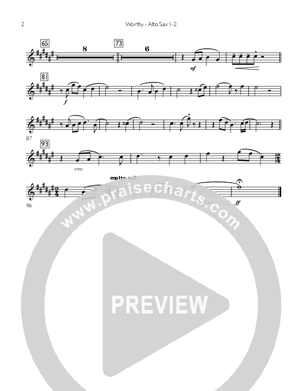 Worthy Alto Sax 1/2 (Concord Worship / Destiny Rambo McGuire)
