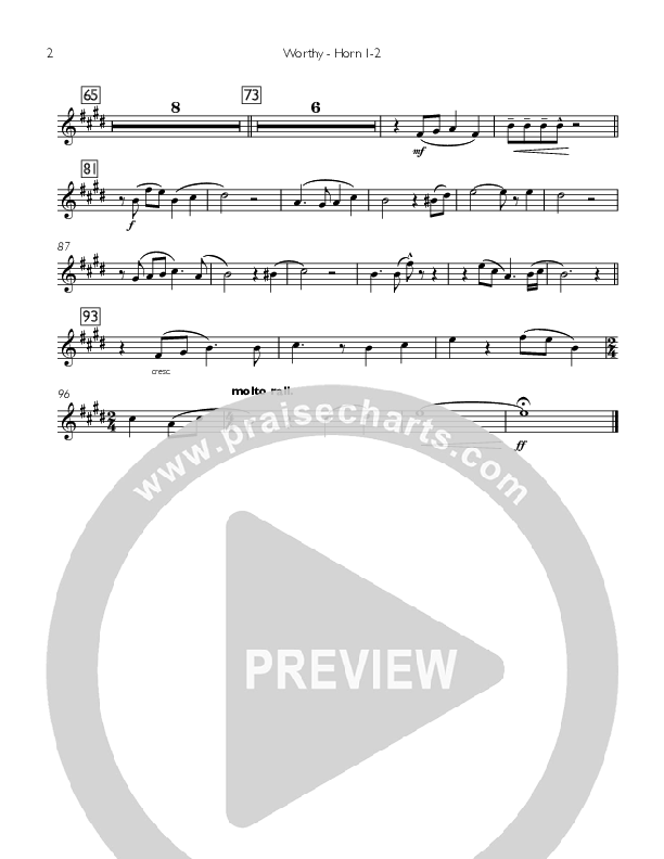 Worthy French Horn 1/2 (Concord Worship / Destiny Rambo McGuire)