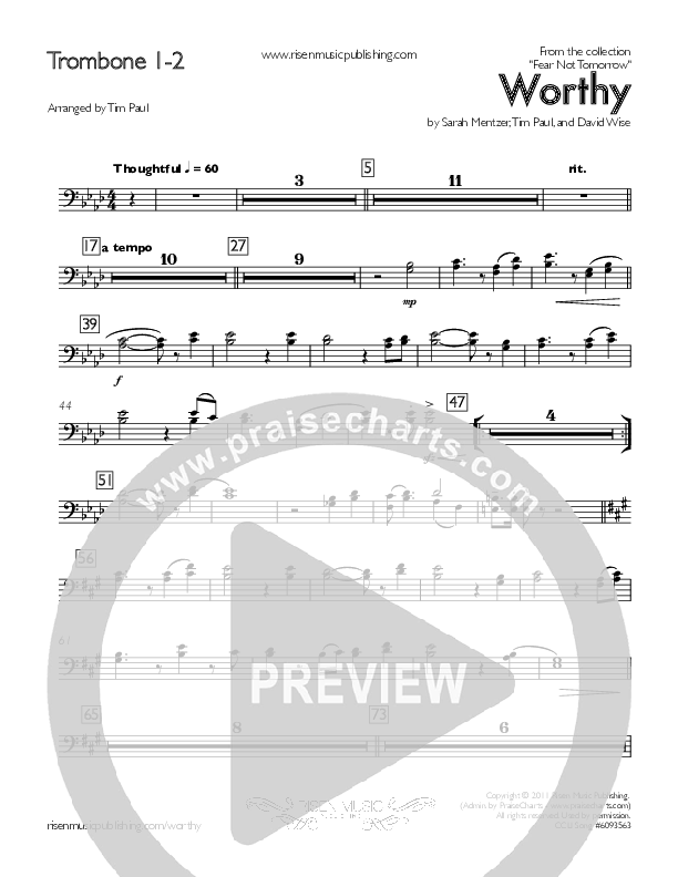 Worthy Trombone 1/2 (Concord Worship / Destiny Rambo McGuire)
