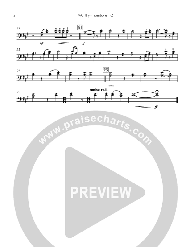 Worthy Trombone 1/2 (Concord Worship / Destiny Rambo McGuire)