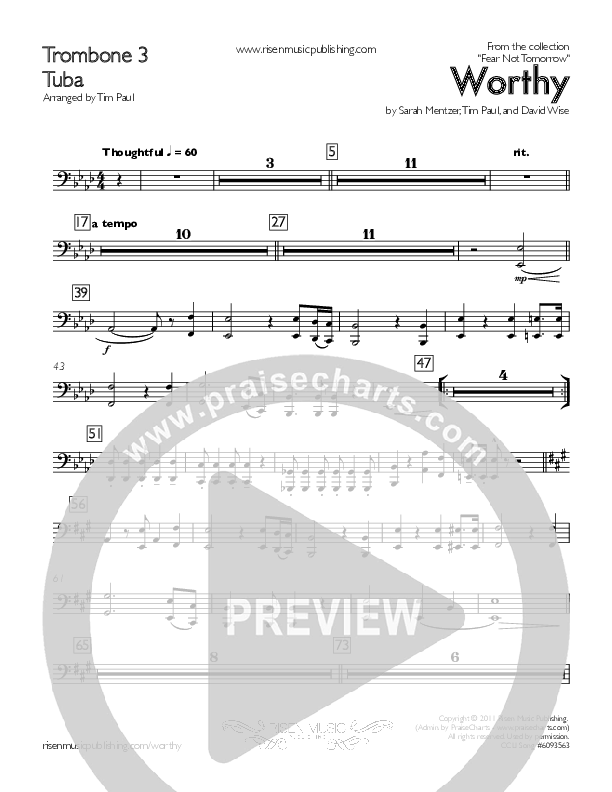 Worthy Trombone 3 (Concord Worship / Destiny Rambo McGuire)
