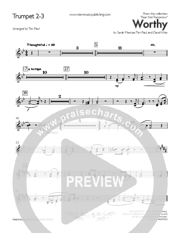 Worthy Trumpet 2/3 (Concord Worship / Destiny Rambo McGuire)