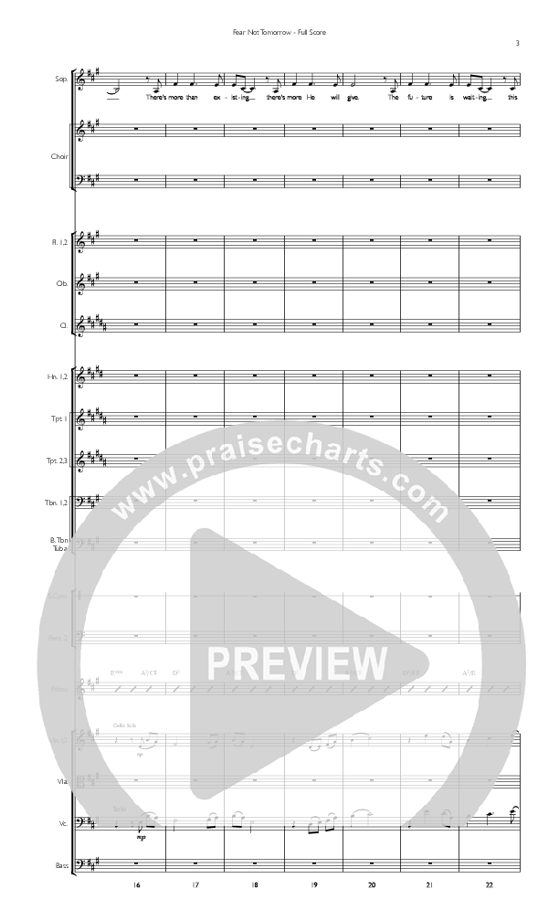 Fear Not Tomorrow Collection Conductor's Score (Concord Worship)