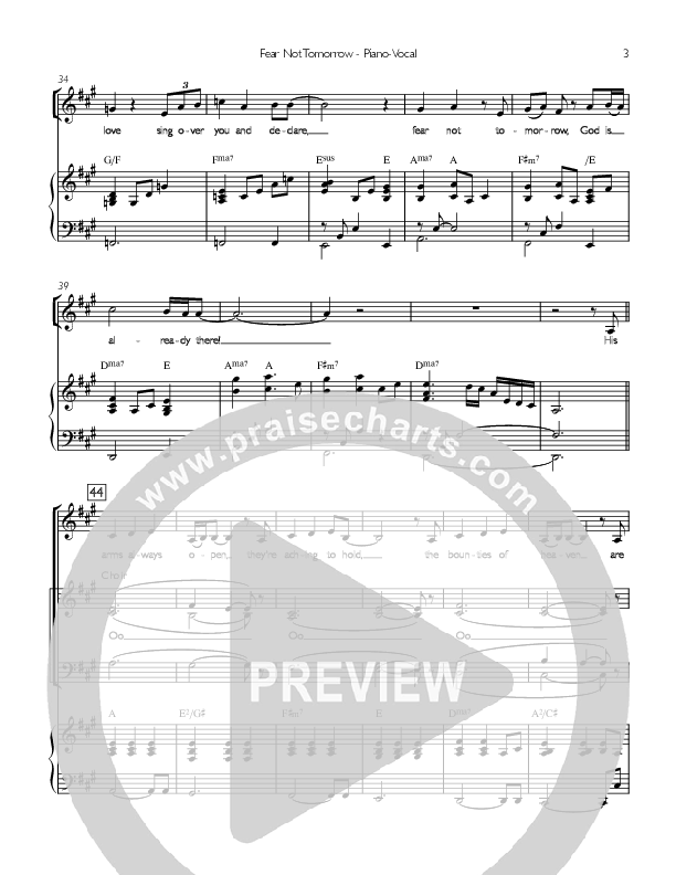 Fear Not Tomorrow Collection Piano/Vocal (SATB) (Concord Worship)