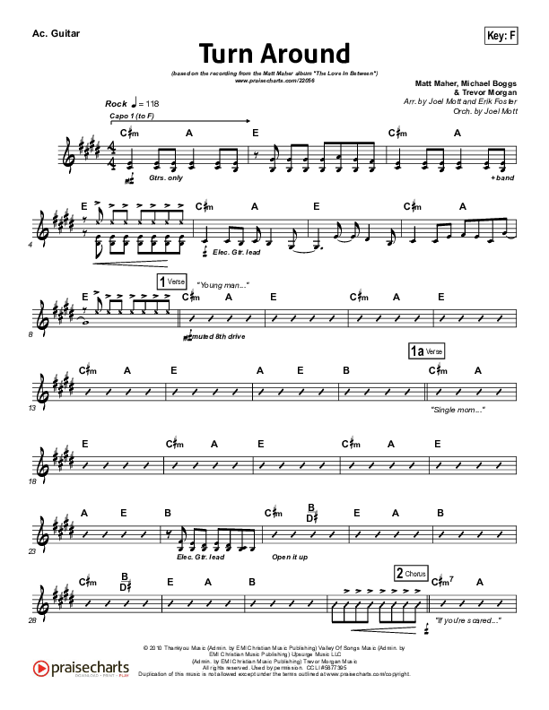 Turn Around Acoustic Guitar (Matt Maher)