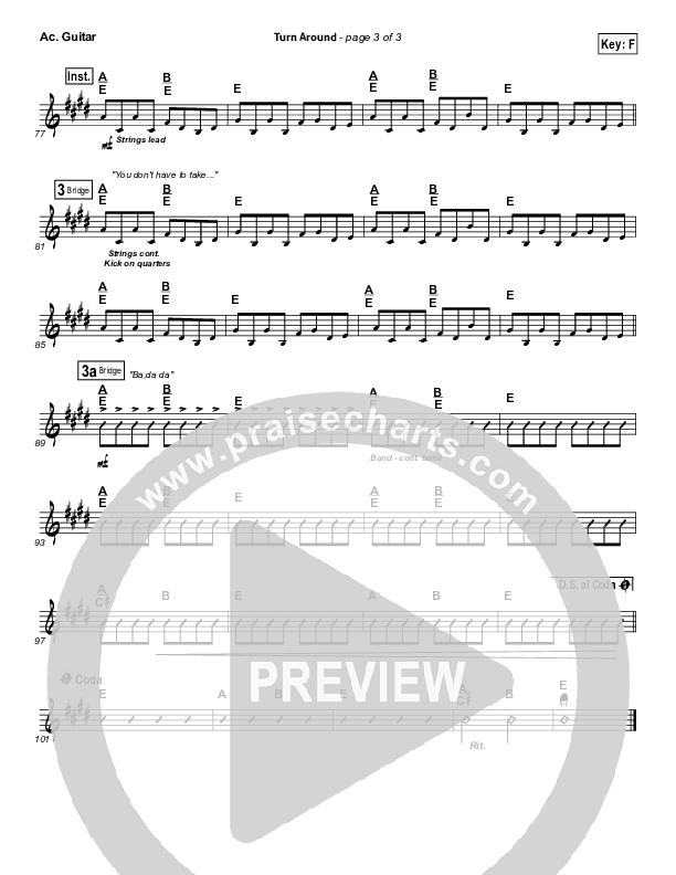 Turn Around Acoustic Guitar (Matt Maher)