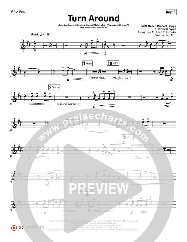 Turn Around Alto Sax (Matt Maher)