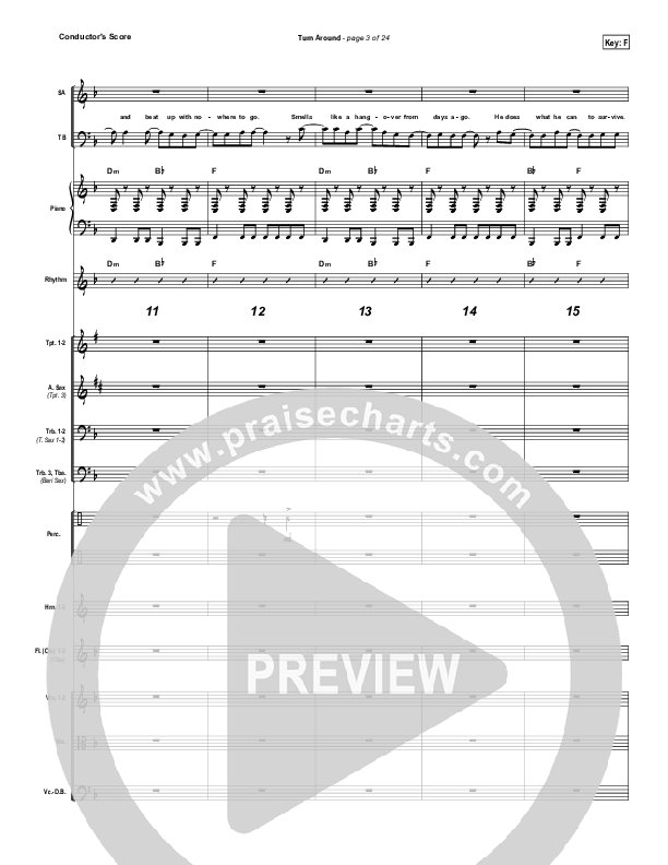 Turn Around Conductor's Score (Matt Maher)
